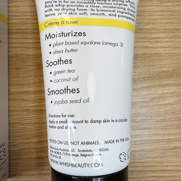 Whish Coconut Shave Cream Luxurious Moisturizing Shave for Smooth Skin Full Size - Picture 10 of 14